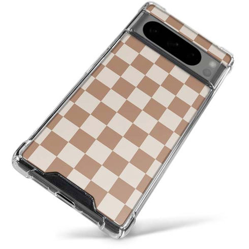 Neutral Checkered Google Pixel 8 Pro Clear Case